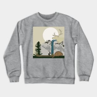 Vintage Wilderness Landscape Crewneck Sweatshirt